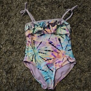 Wonder Nation Kids Tie-Dye One Piece Swimsuit - Multicolor